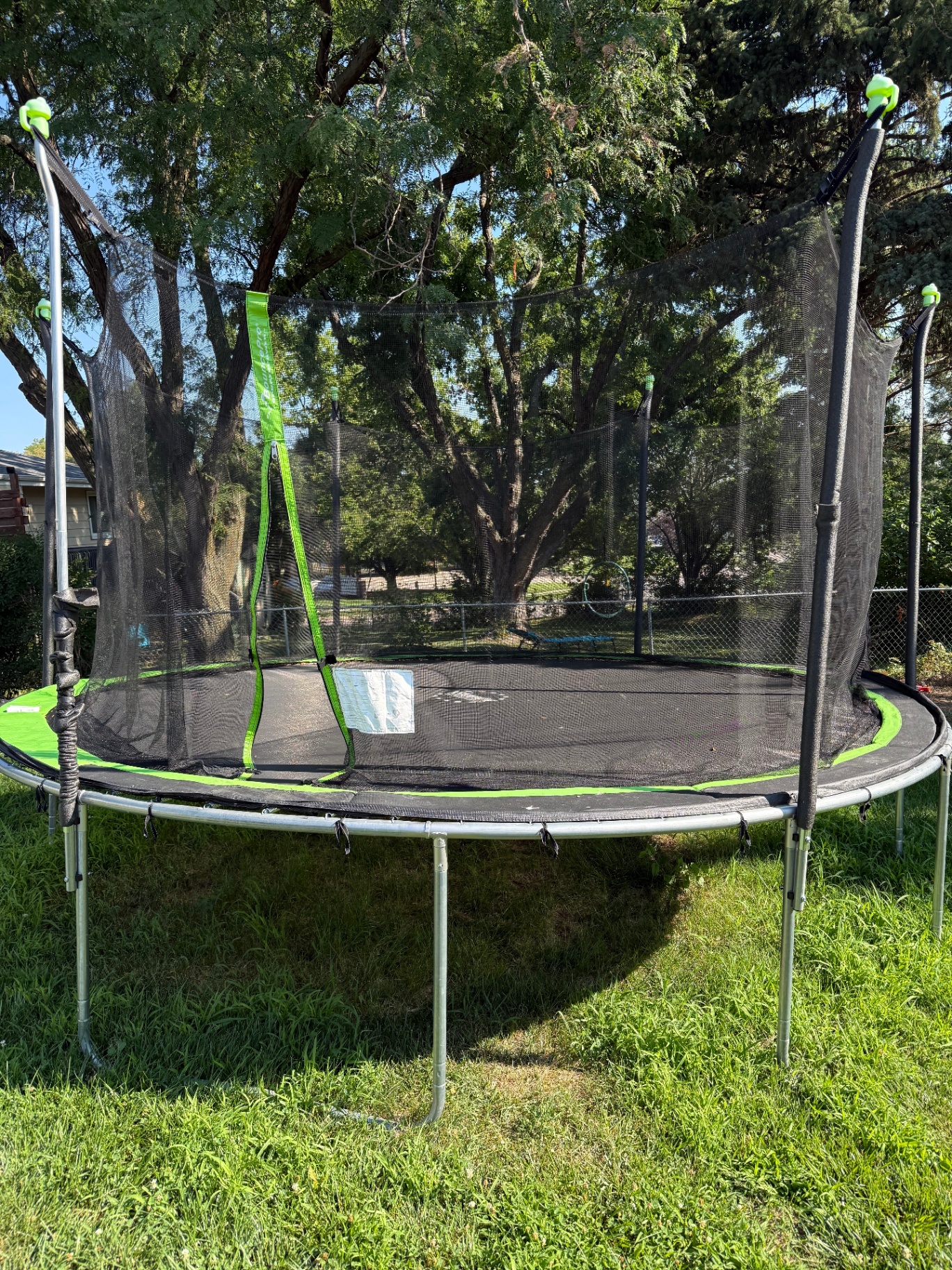 Trampoline frame in progress